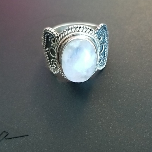 925 Moonstone ring. - Picture 4 of 8